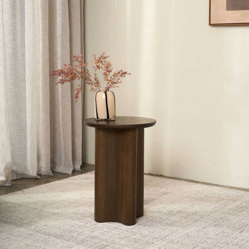 NED Collections Luma Side Table - Brown Oak image number 1